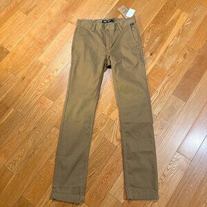 Vans Authentic Chino Slim Fit Pants Size 26 Skater Streetwear Stretch NWT